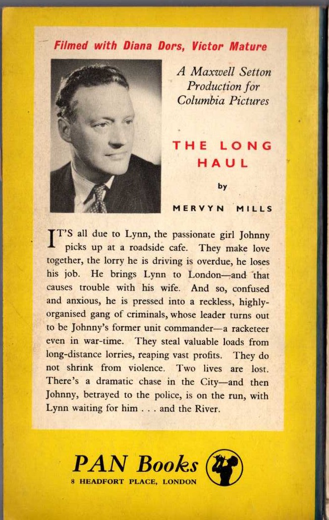 Mervyn Mills  THE LONG HAUL (Film tie-in) magnified rear book cover image