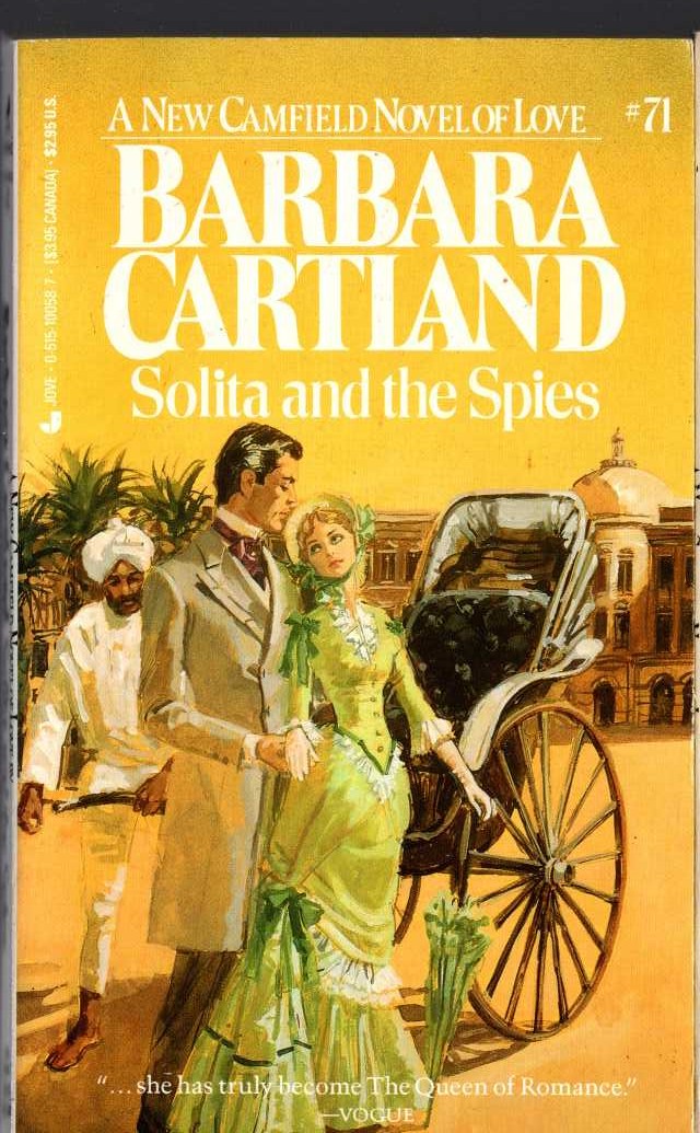 Barbara Cartland  SOLITA AND THE SPIES front book cover image