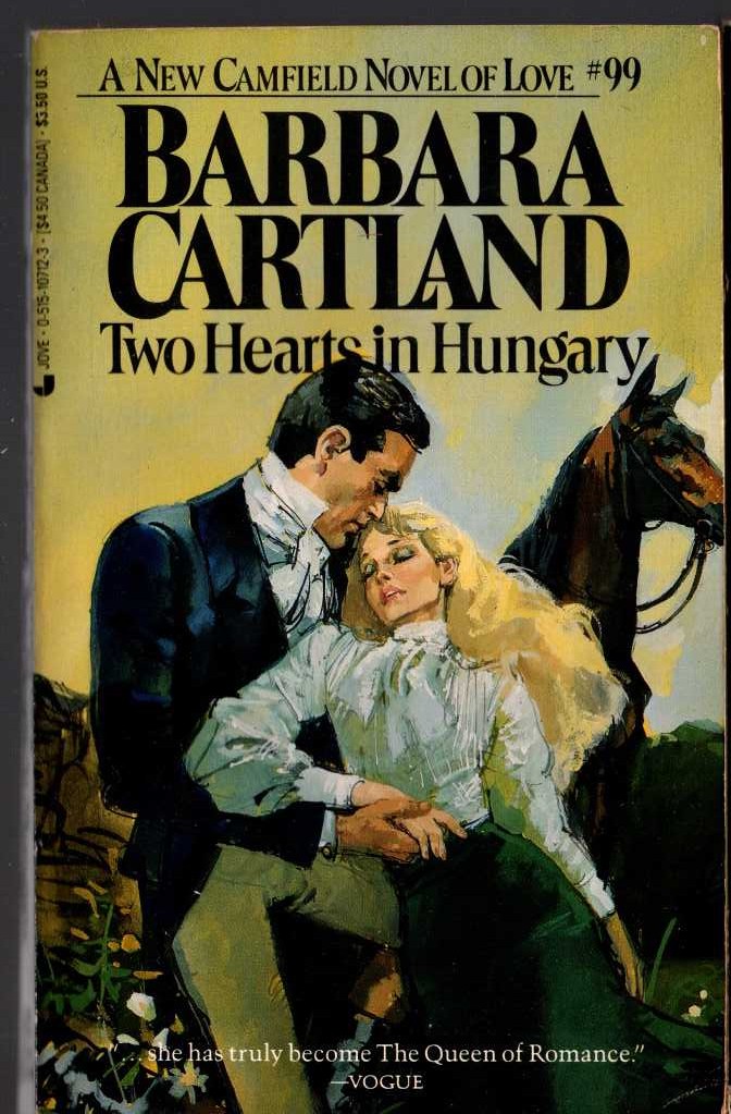 Barbara Cartland  TWO HEARTS IN HUNGARY front book cover image