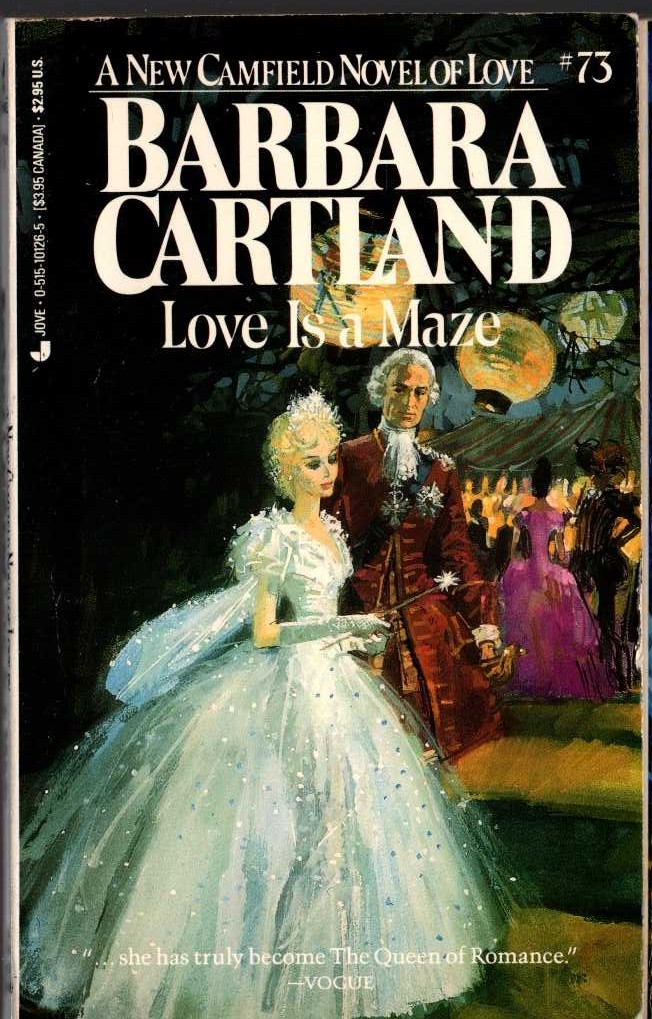 Barbara Cartland  LOVE IS A MAZE front book cover image