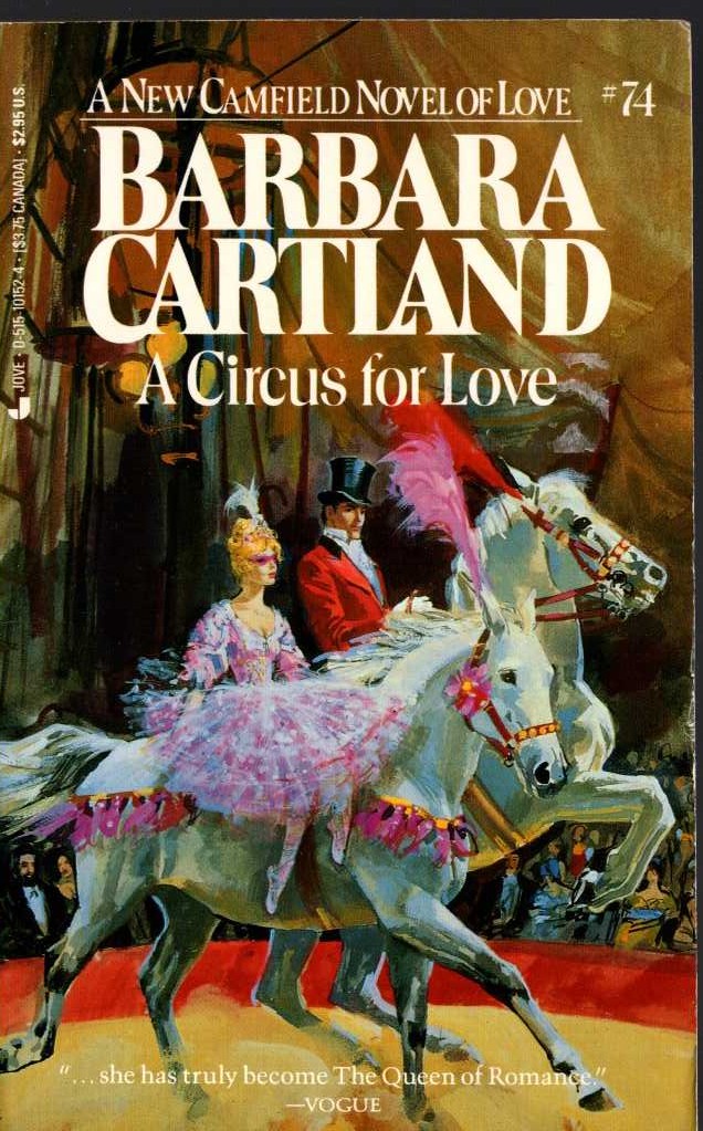 Barbara Cartland  A CIRCUS FOR LOVE front book cover image