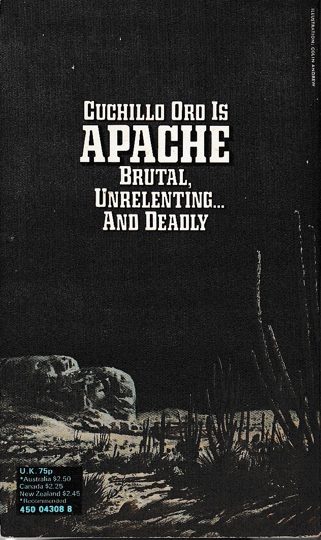 William M. James  APACHE 6: SONORA SLAUGHTER magnified rear book cover image