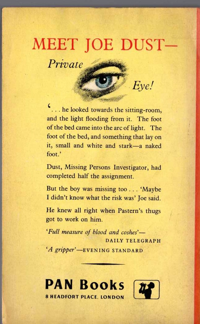 Peter Graaf  DUST AND THE CURIOUS BOY magnified rear book cover image