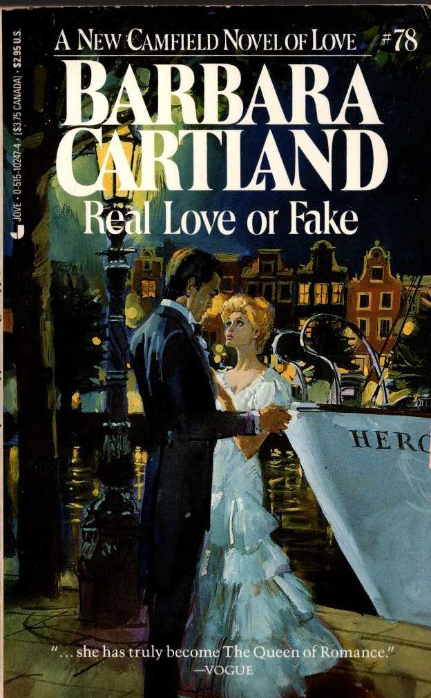 Barbara Cartland  REAL LOVE OR FAKE front book cover image