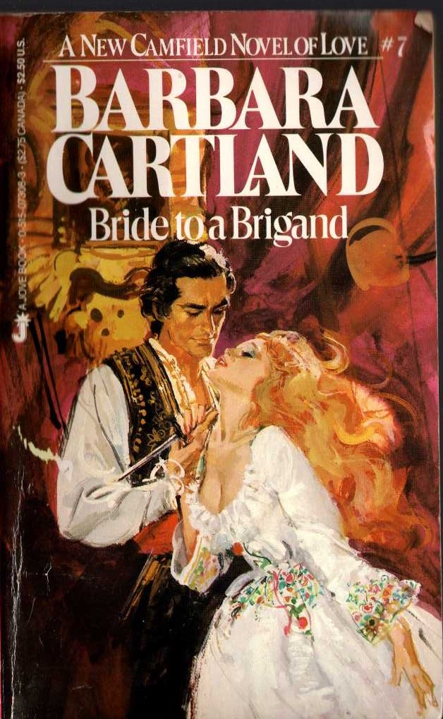 Barbara Cartland  BRIDE TO A BRIGAND front book cover image