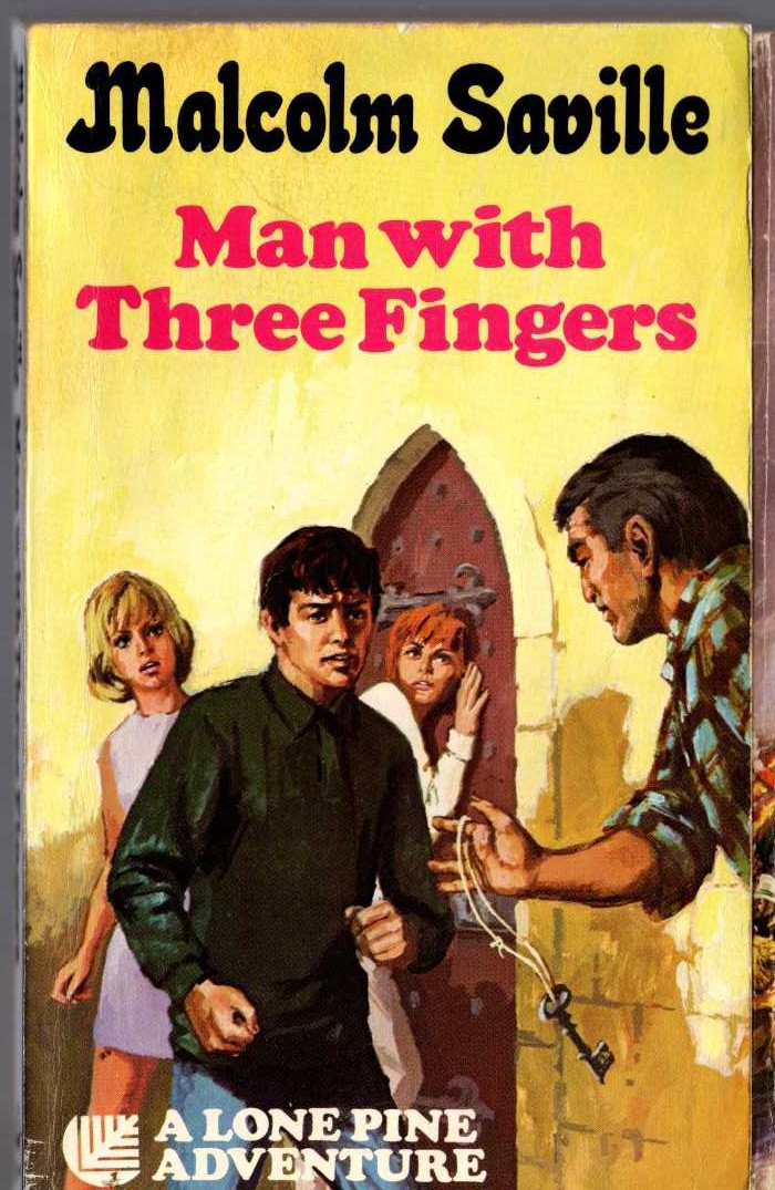 Malcolm Saville  MAN WITH THREE FINGERS front book cover image