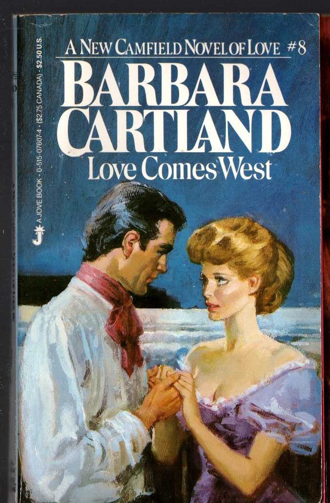 Barbara Cartland  LOVE COMES WEST front book cover image