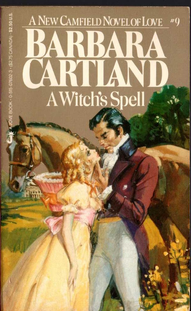 Barbara Cartland  A WITCH'S SPELL front book cover image