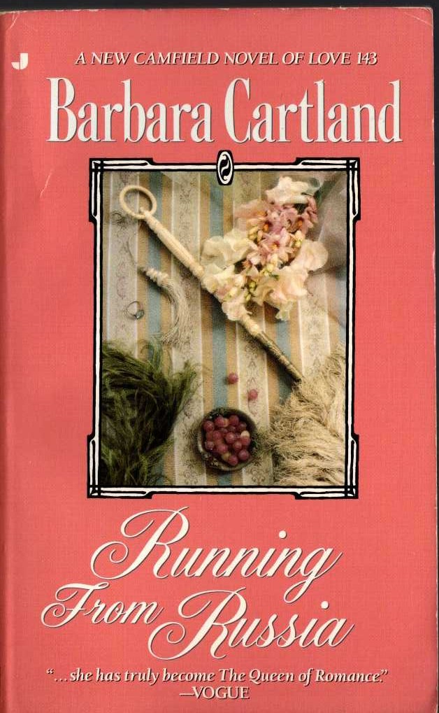 Barbara Cartland  RUNNING FROM RUSSIA front book cover image