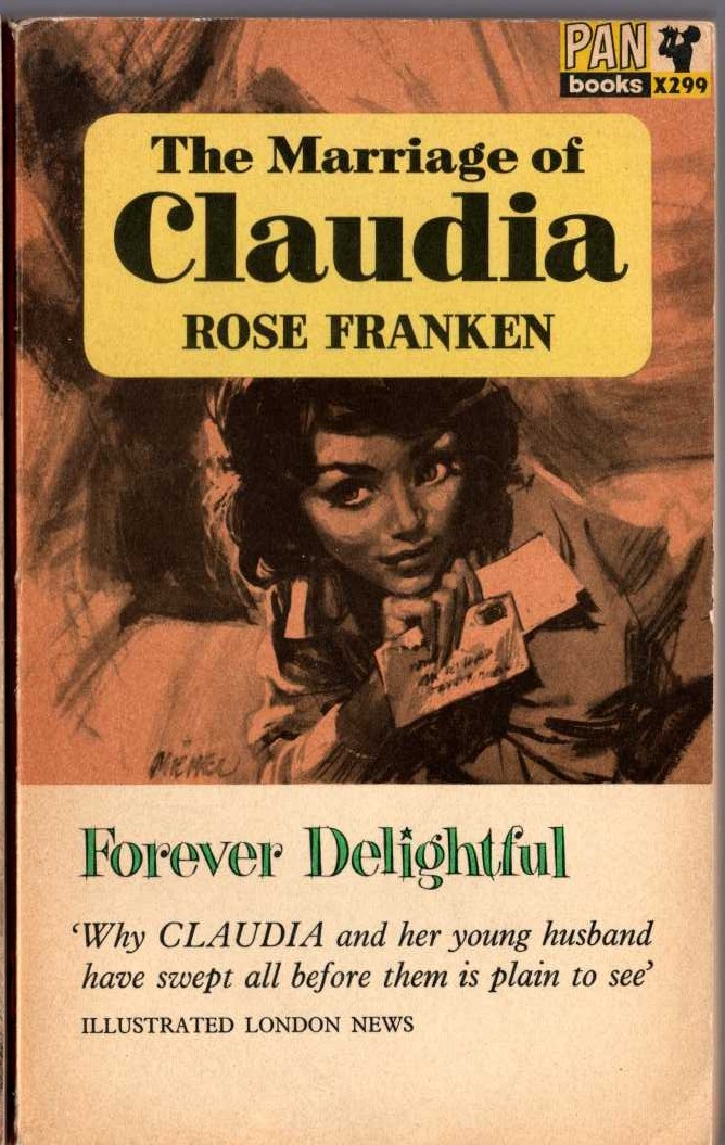 Rose Franken  THE MARRIAGE OF CLAUDIA front book cover image
