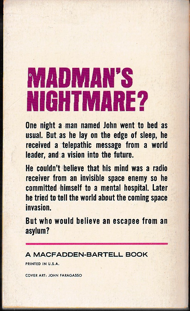 John Lymington  THE SLEEP EATERS magnified rear book cover image