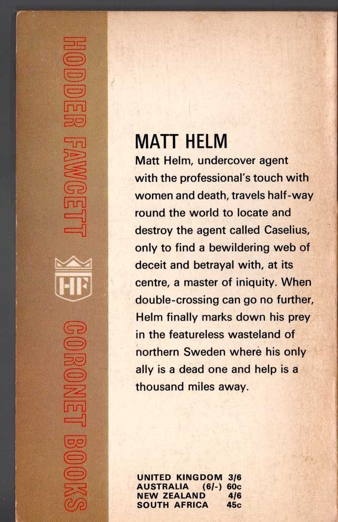 Donald Hamilton  THE WRECKING CREW magnified rear book cover image