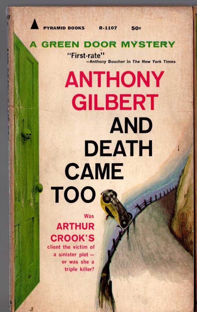 Anthony Gilbert  AND DEATH CAME TOO front book cover image