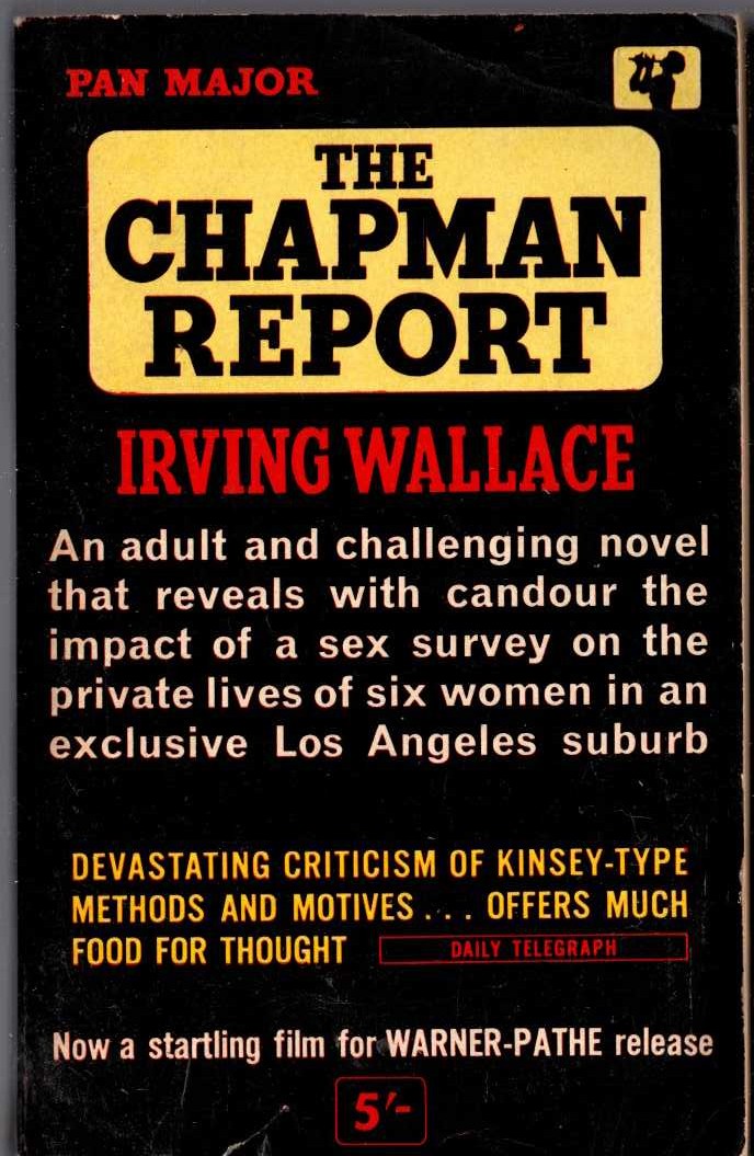 Irving Wallace  THE CHAPMAN REPORT (Film: Jane Fonda...) front book cover image