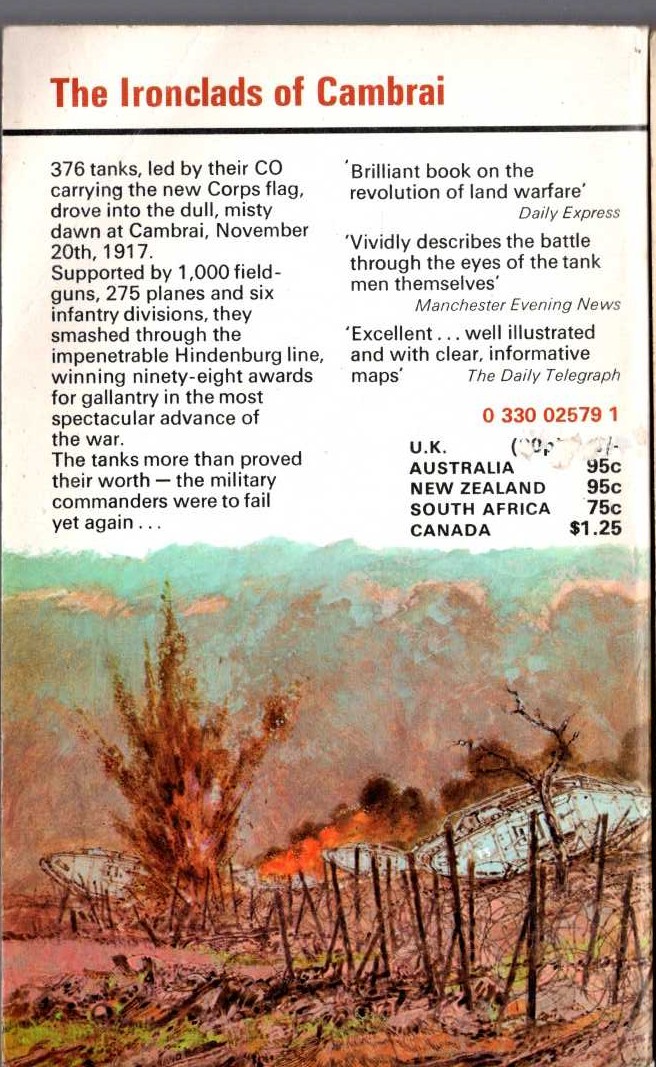 Bryan Cooper  THE IRONCLADS OF CAMBRAI magnified rear book cover image