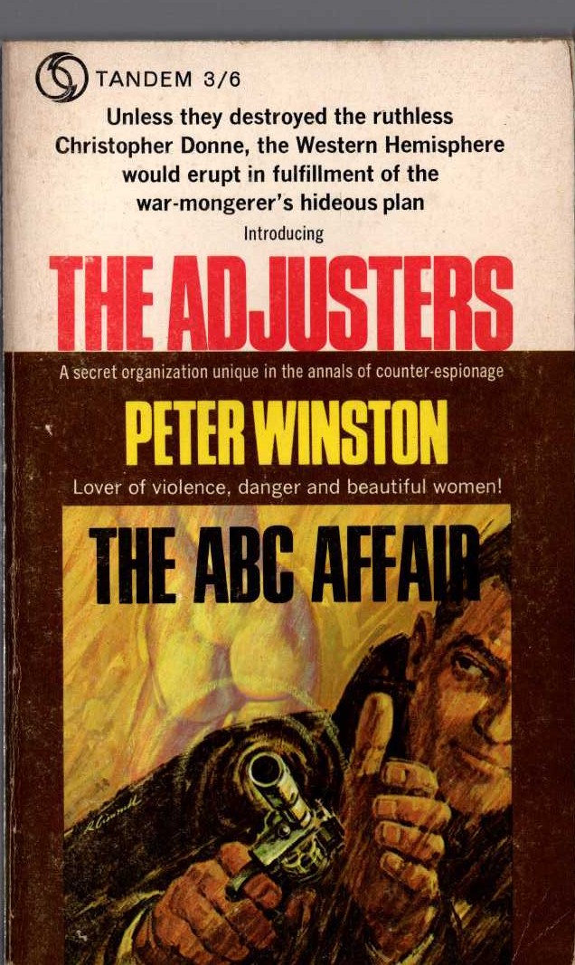 Peter Winston  THE ADJUSTERS front book cover image
