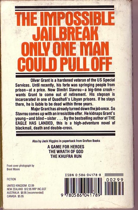 James Graham  BLOODY PASSAGE magnified rear book cover image