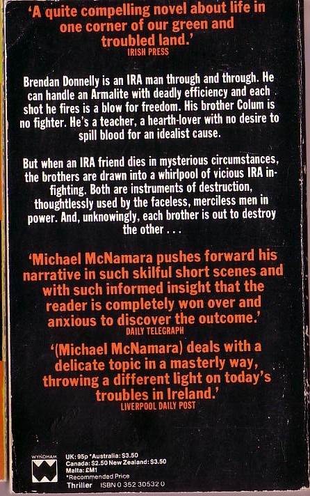 Michael McNamara  THE DANCING FLOOR magnified rear book cover image
