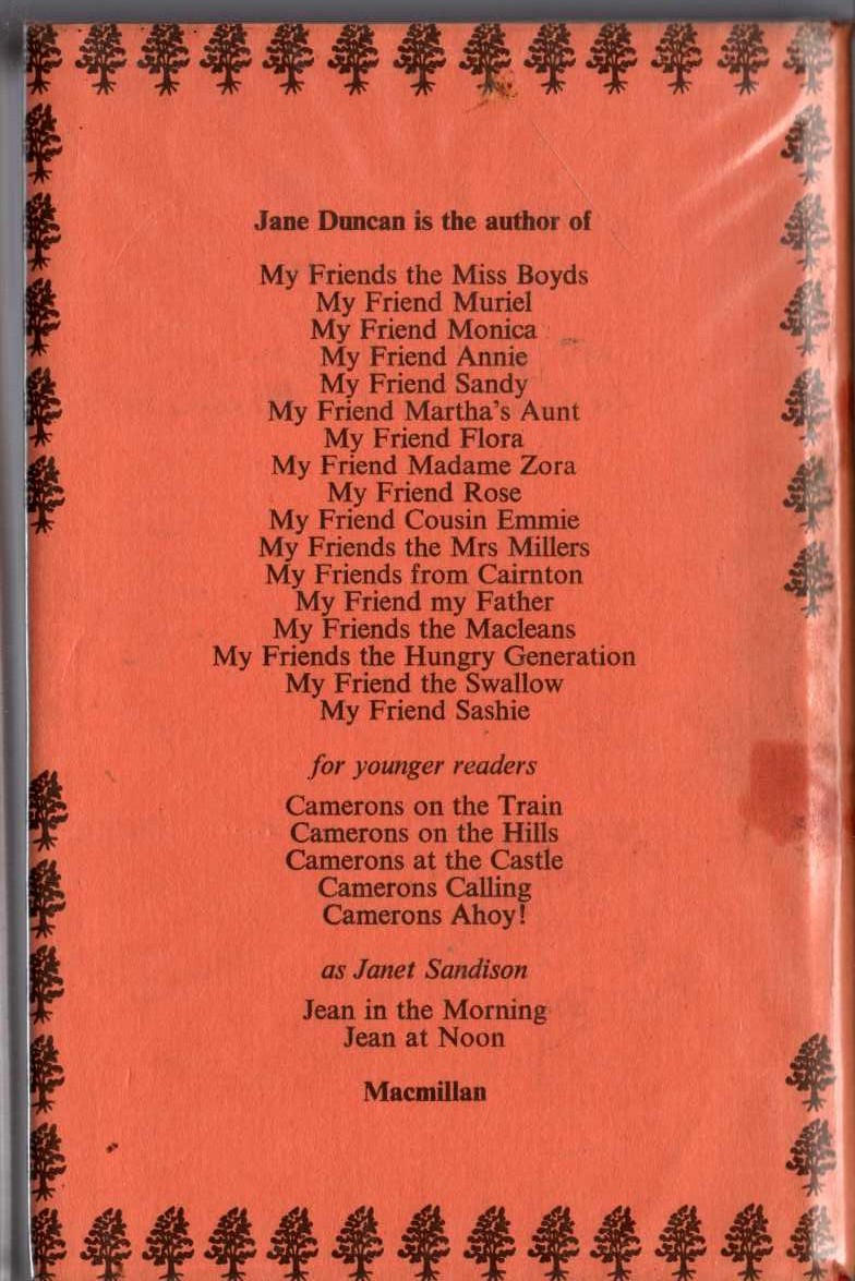 MY FRIEND COUSIN EMMIE magnified rear book cover image