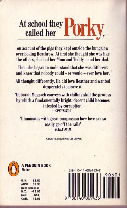Deborah Moggach  PORKY magnified rear book cover image