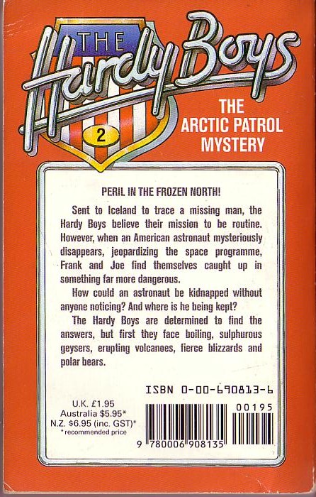 Franklin W. Dixon  THE HARDY BOYS: THE ARCTIC PATROL MYSTERY magnified rear book cover image