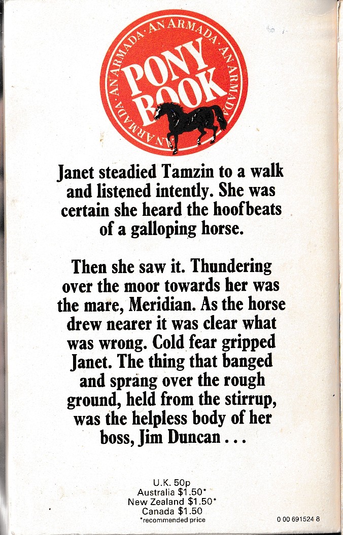 Patricia Leitch  A HORSE FOR THE HOLIDAYS magnified rear book cover image