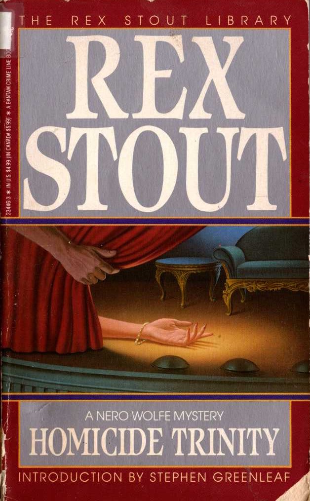Rex Stout  HOMICIDE TRINITY front book cover image