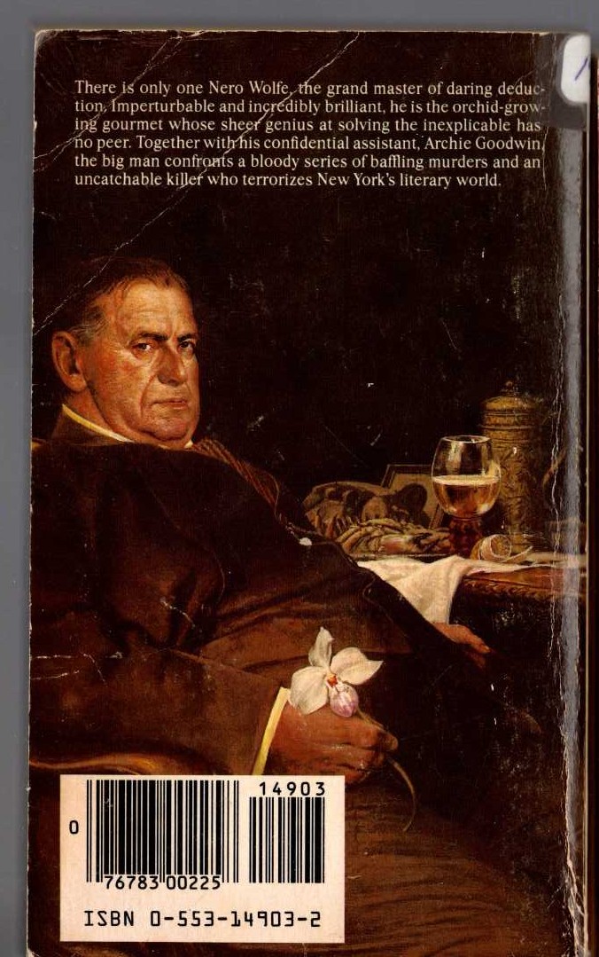 Rex Stout  PLOT IT YOURSELF magnified rear book cover image
