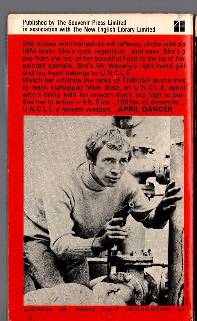 Michael Avallone  THE GIRL FROM U.N.C.L.E. (No.2): THE BIRDS OF A FEATHER AFFAIR magnified rear book cover image