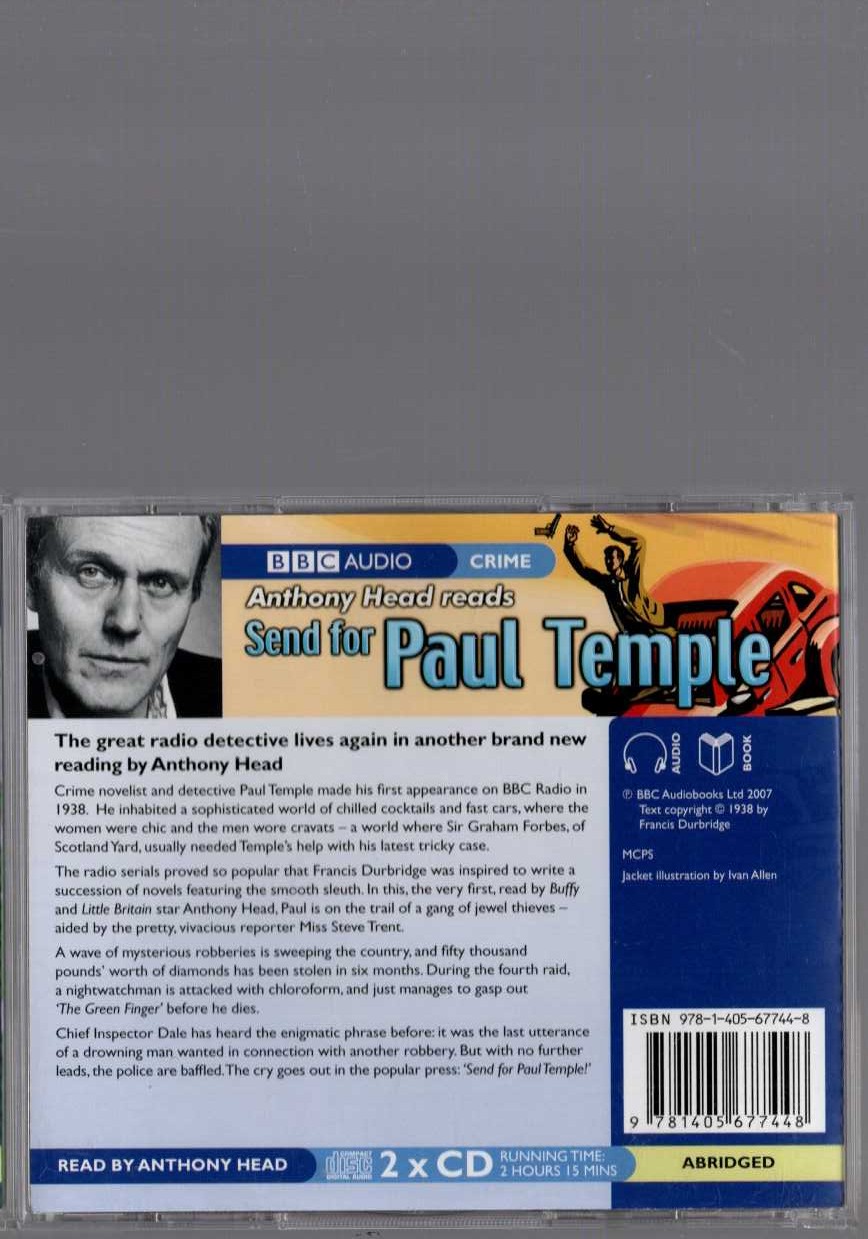 SEND FOR PAUL TEMPLE magnified rear book cover image