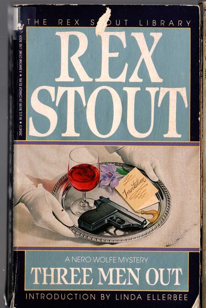 Rex Stout  THREE MEN OUT front book cover image