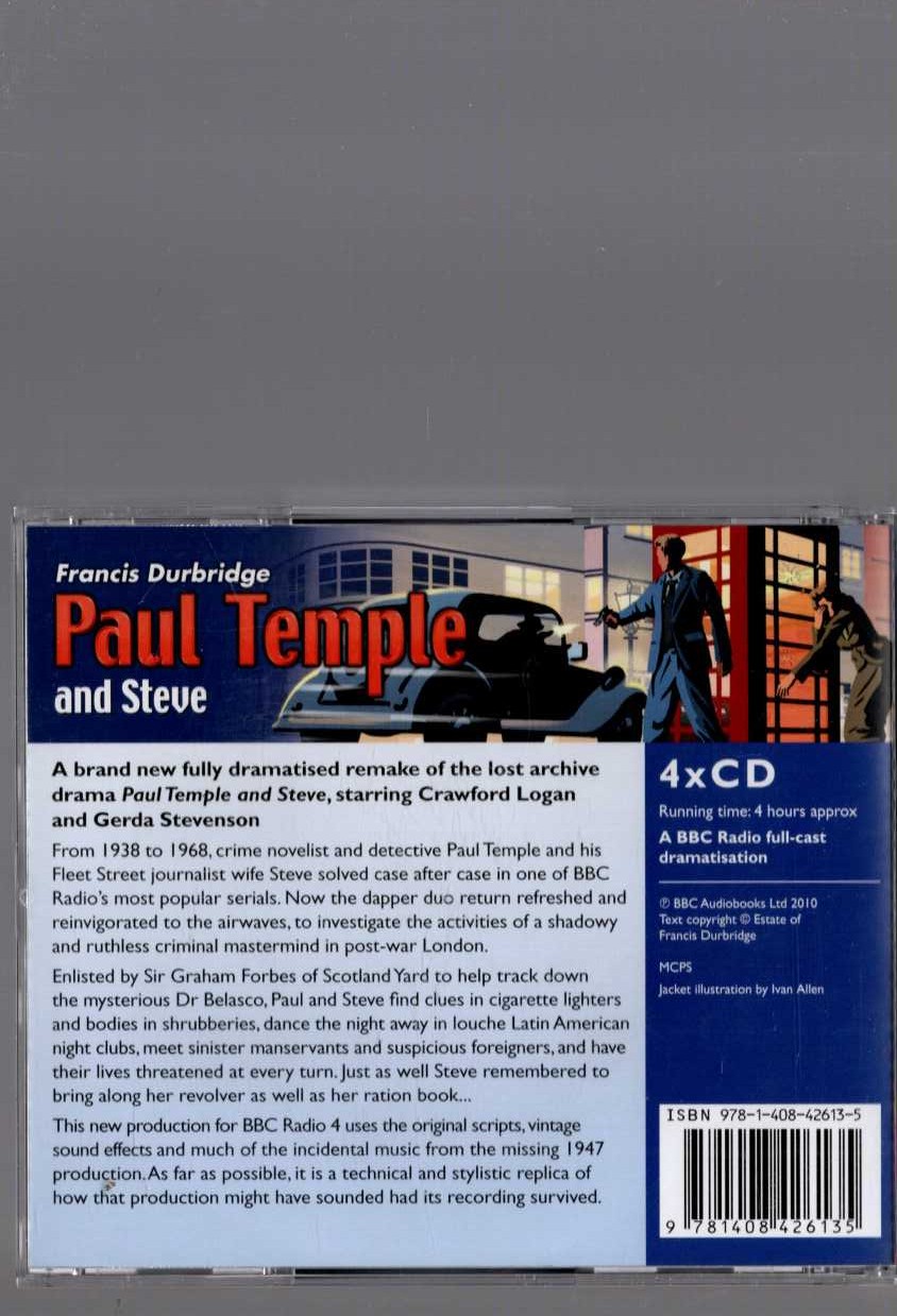PAUL TEMPLE AND STEVE magnified rear book cover image