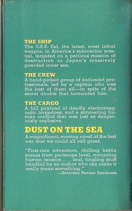 Edward L. Beach  DUST ON THE SEA magnified rear book cover image