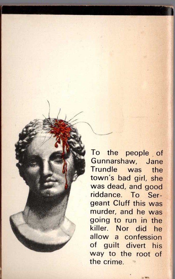 Gil North  THE METHODS OF SERGEANT CLUFF magnified rear book cover image
