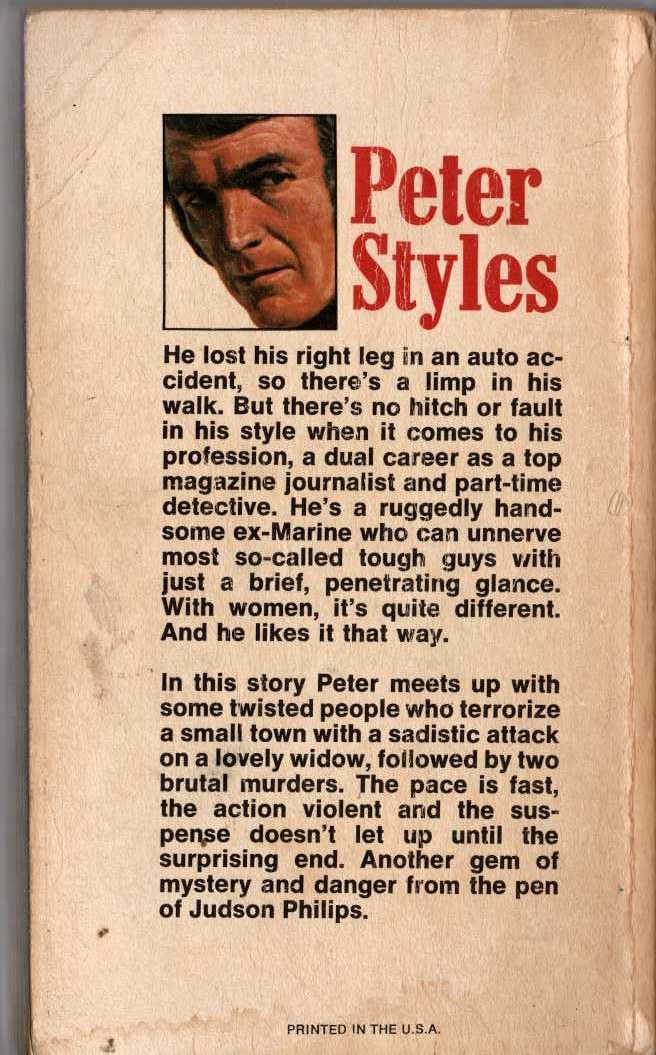 Judson Philips  THE TWISTED PEOPLE magnified rear book cover image