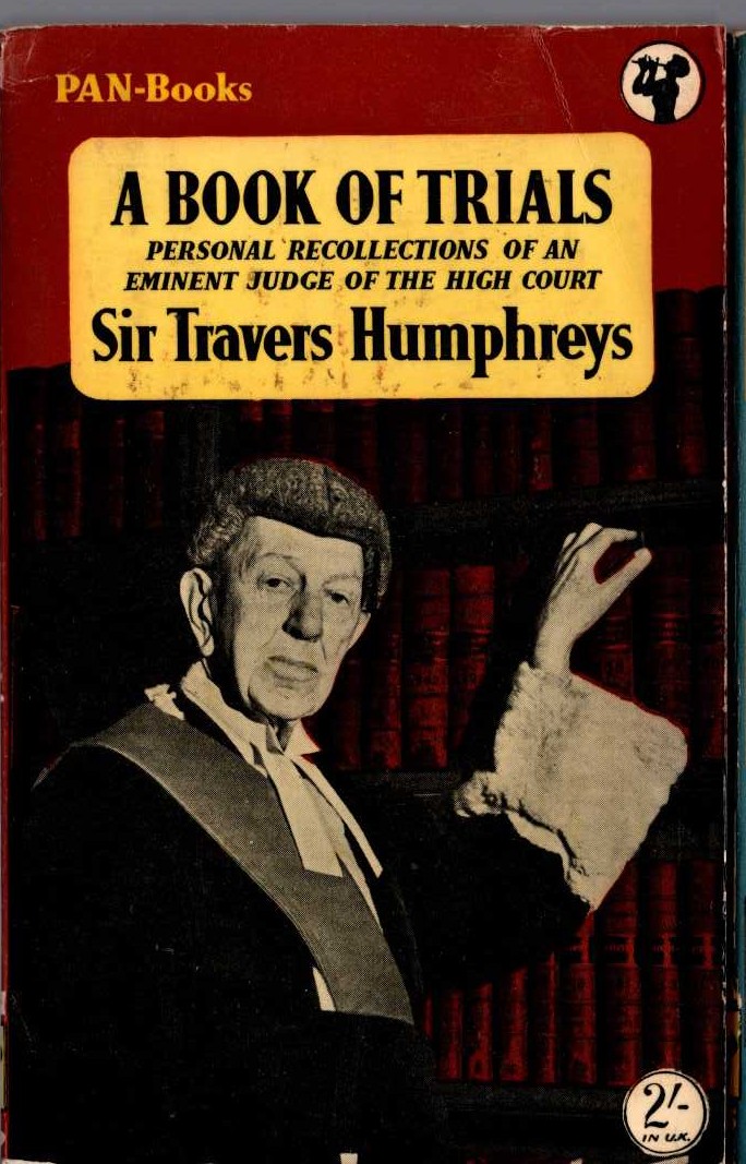 Sir Travers Humphreys  A BOOK OF TRIALS front book cover image