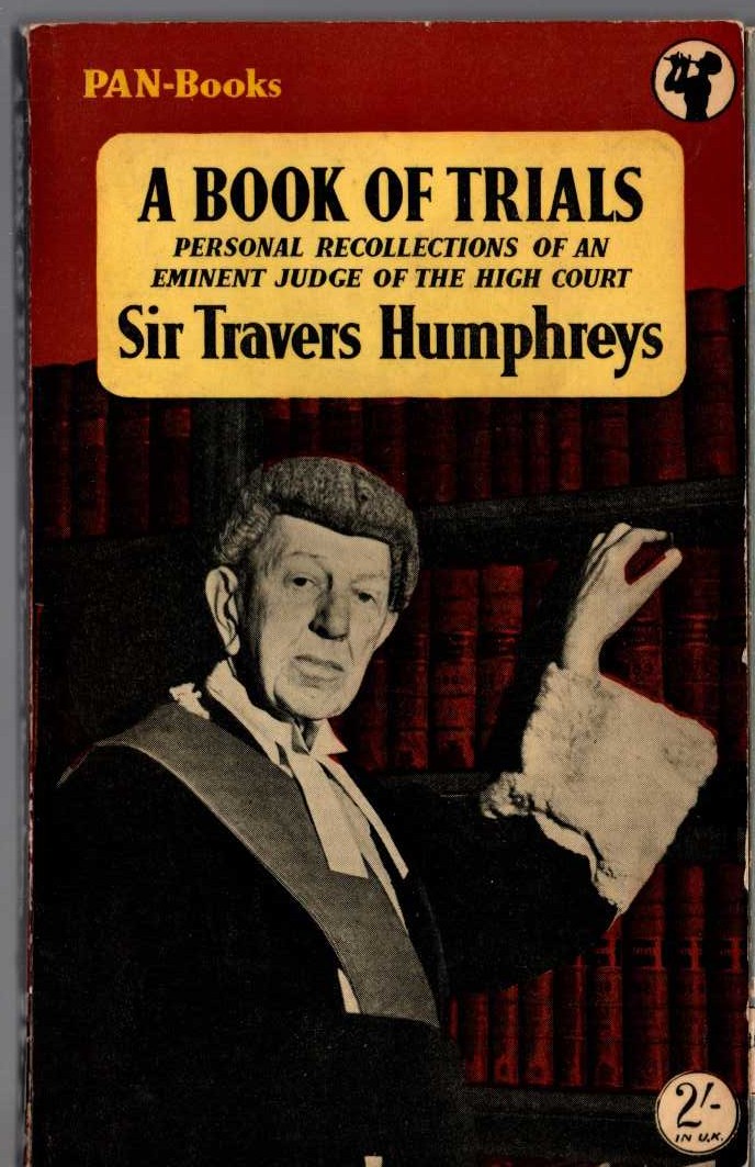 Humphreys Sir Travers   A BOOK OF TRIALS front book cover image