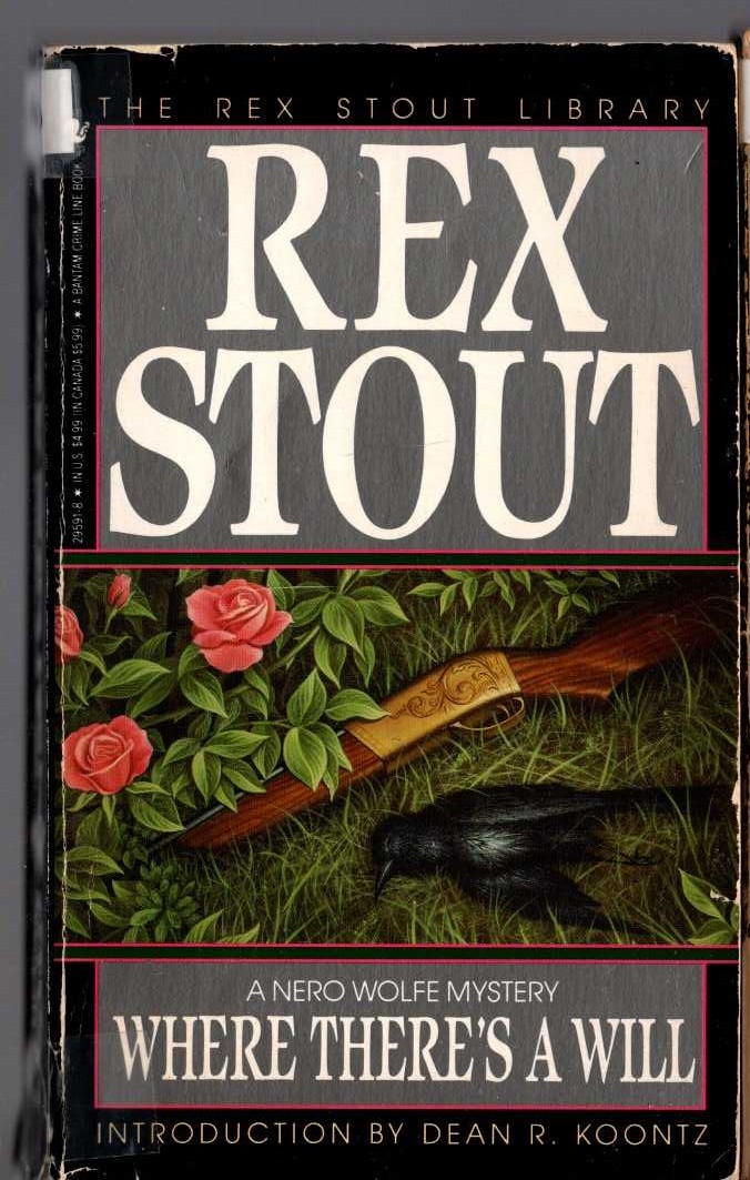 Rex Stout  WHERE THERE'S A WILL front book cover image