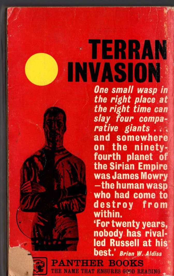 Eric Frank Russell  WASP magnified rear book cover image