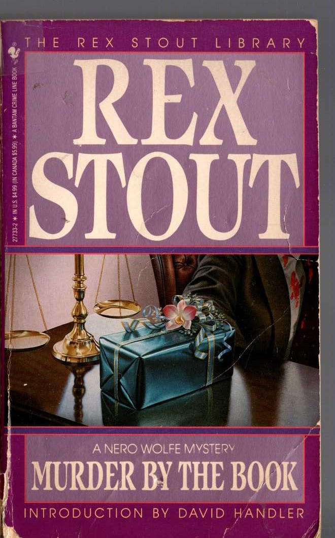 Rex Stout  MURDER BY THE BOOK front book cover image