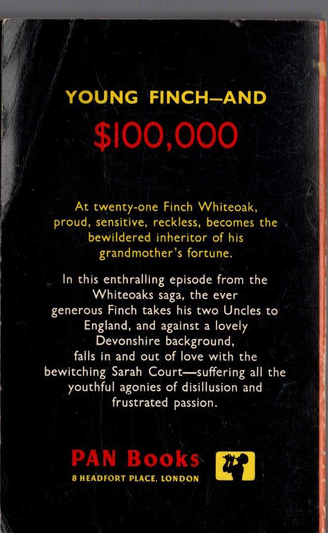 Mazo de la Roche  FINCH'S FORTUNE magnified rear book cover image