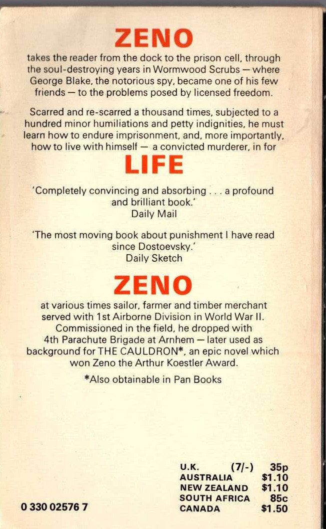 Zeno   LIFE magnified rear book cover image