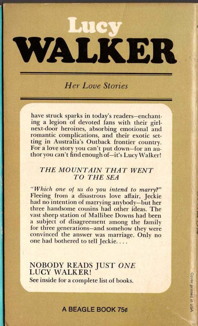 Lucy Walker  THE MOUNTAIN THAT WENT TO THE SEA magnified rear book cover image