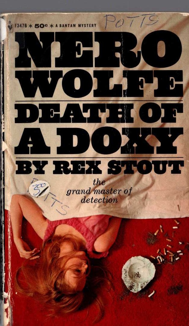 Rex Stout  DEATH OF A DOXY front book cover image