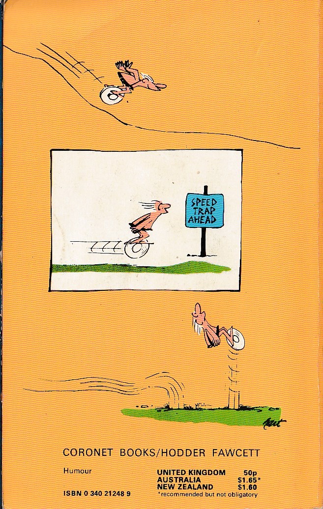 Johnny Hart  B.C. DIP IN THE ROAD magnified rear book cover image