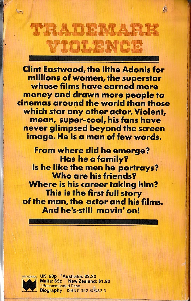 Peter Douglas  CLINT EASTWOOD: Movin' On magnified rear book cover image