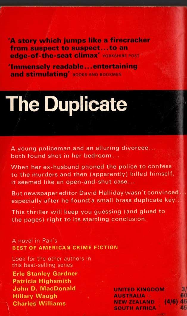 H.Baldwin Taylor  THE DUPLICATE magnified rear book cover image