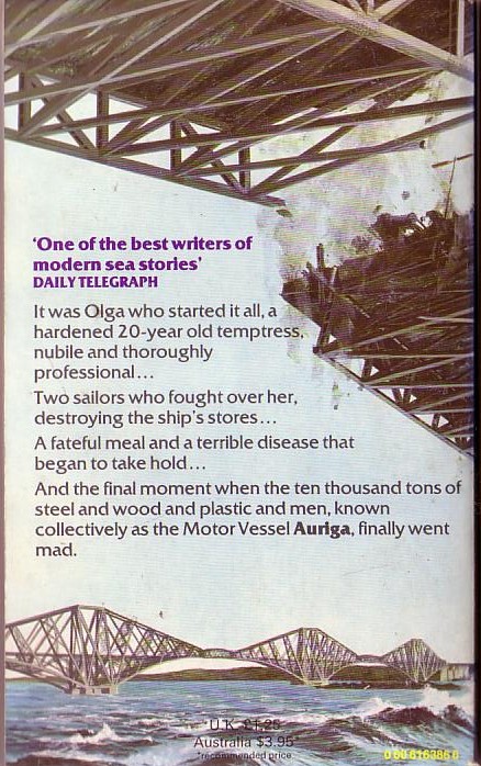 Brian Callison  THE AURIGA MADNESS magnified rear book cover image