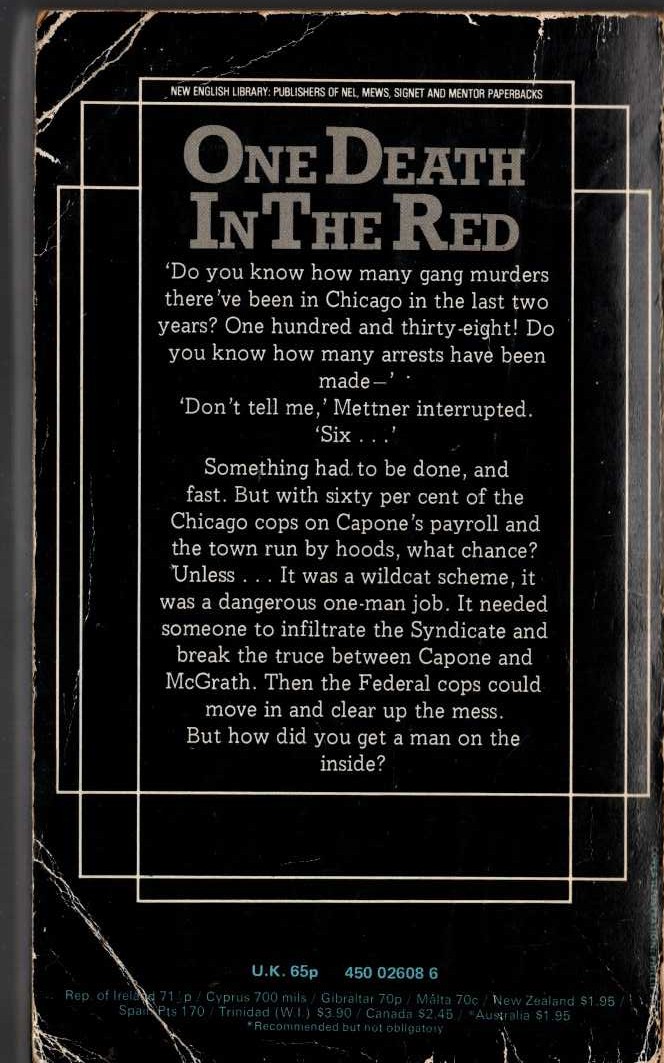 Ed Mazzaro  ONE DEATH IN THE RED magnified rear book cover image