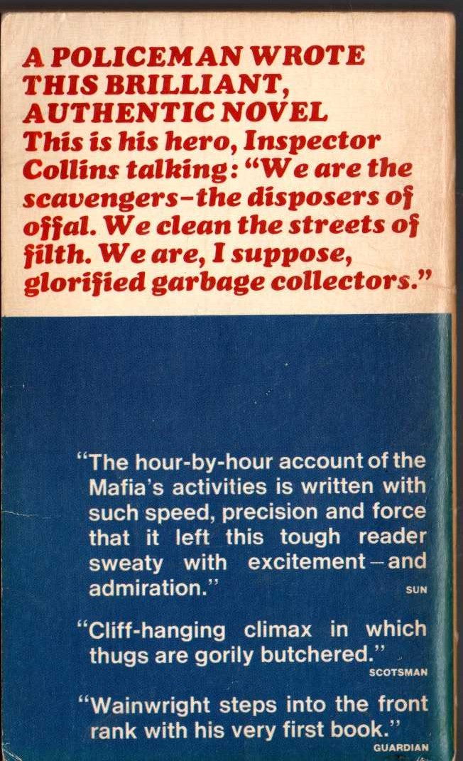 John Wainwright  DEATH IN A SLEEPING CITY magnified rear book cover image